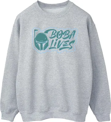 Produktbild von Star Wars - "The Book Of Boba Fett Lives" Sweatshirt für Herren BI43991 (4XL) (Grau)