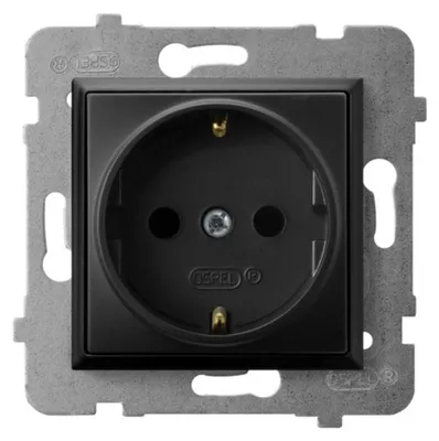 Produktbild von Ospel GP-1US/m/33, Schwarz, IP20, 16 A, 71 mm, 41 mm, 71 mm