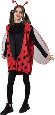 Produktbild von Käfer Marienkäfer Insekt rot schwarz Tierkostüm Karneval Fasching Damen Kostüm 34-42