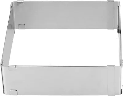 Produktbild von Verstellbarer, rechteckiger Backrahmen, 16-28 cm, Edelstahl