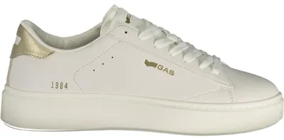 Image de Chaussure de sport élégante pour femmes, blanche avec des accents dorés et une semelle intérieure confortable