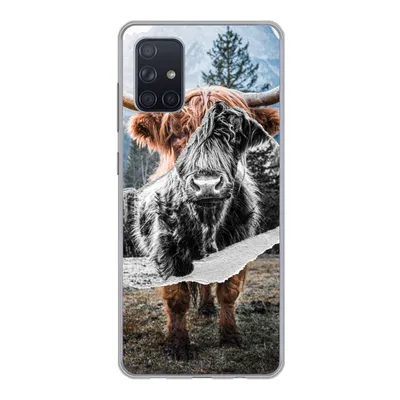Produktbild von MuchoWow® Handyhülle Schutzhülle Hülle für Samsung Galaxy A51 Schottischer Highlander - Kuh - Tiere Silikon Softcase Handy Hülle - Schutzabdeckung