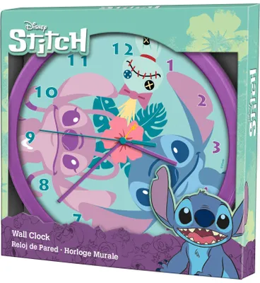 Image de Horloge murale Stitch pour enfants EUROSWAN LAS3098