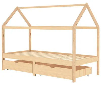 Immagine prodotto di vidaXL Letto per bambini con cassetti in pino massiccio 90x200 cm