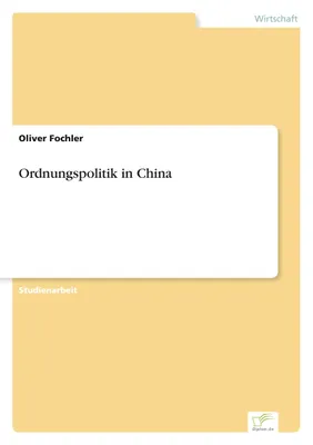 Produktbild von Ordnungspolitik in China