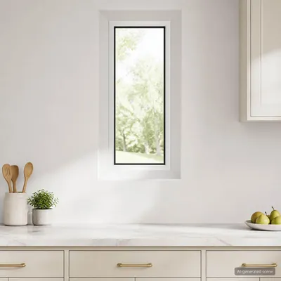 Produktbild von Kellerfenster RISOR 30 x 60 cm PVC und klares, glattes Glas