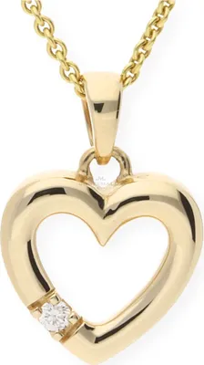 Produktbild von Herzanhänger Gold 333 Zirkonia JL10-02-0581 JuwelmaLux