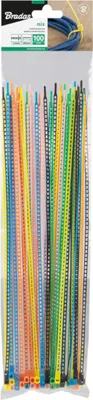 Produktbild von Kabelbinder wiederverwendbar, mehrfarbig 100 Stück 3,6x300mm