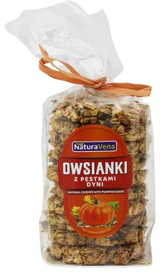 CIASTKA OWSIANKI Z PESTKAMI DYNI 175 g - NATURAVENA