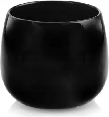 Obrázek produktu pro Keramický obal na květináč koule černý 15 cm