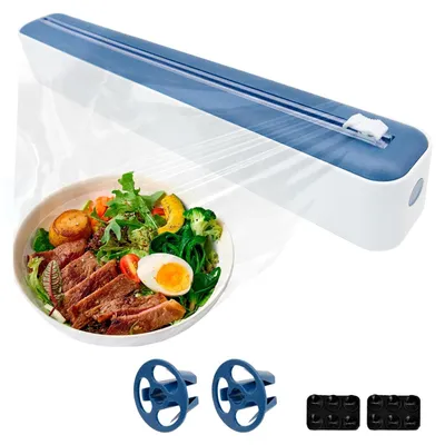 Magnetischer Folienabroller mit Schneider, blau, 36 cm