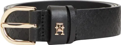 Obrázok produktu pre Dámsky kožený opasok Tommy Hilfiger Effortless, šírka 2,5 cm, čierna farba, dĺžka 85 cm