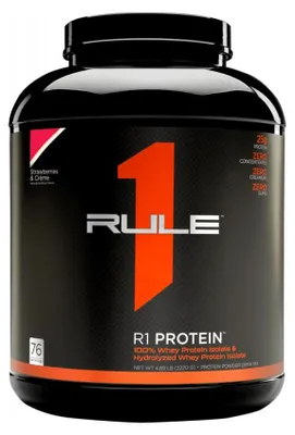 Produktbild von Rule1 R1 Protein Whey Isolate (5lbs) Strawberries & Crème - Eiweiße - Molkenprotein-Isolat