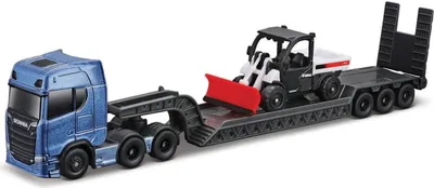 Obrázok produktu pre Maisto - Mini pracovné stroje, Veľká traktorová súprava,Scania 770S, Bobcat T590 G