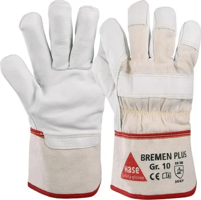 Produktbild von Hase Bremen K Arbeitshandschuh aus Rindnarbenleder Größe 10