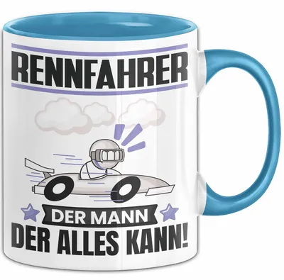 Produktbild von Rennfahrer Tasse Geschenk für Rennfahrer Der Mann Der Alles Kann Geschenkidee zum Geburtstag (Blau)