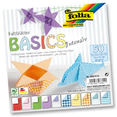 Obrázok produktu pre folia Faltbl„tter "Basic Intensiv", 150 x 150 mm, 50 Blatt