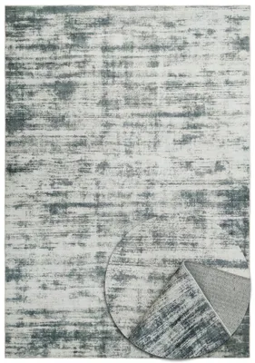 Produktbild von Modern Abstrakt Teppich - Weich - Maschinenwaschbar - Rutschfest - Premium Polyester Fasern - Blau - 120cm x 160cm