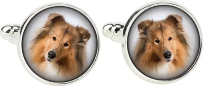 Produktbild von Langhaarcollie, Langhaariger Schottischer Schaferhund - Manschettenknöpfe, Hemdverzierung, Hemdanhänger der Marke Art-Dog