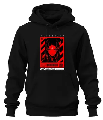 Productafbeelding van ALBUM OSK004 Cyberpunk Meisje Anime, Japan, Y2K, Manga, Hoodie, Zwart, Maat L