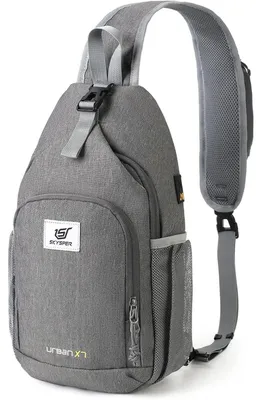 Immagine prodotto di Borsa a tracolla da uomo, piccola, a spalla, color grigio scuro