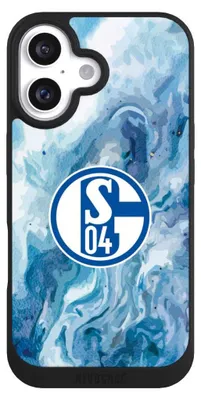 Produktbild von NIVOCASE Handyhülle für Apple iPhone 16  Hülle NIVOpure Case Schwarz FC Schalke 04 Fanartikel Logo