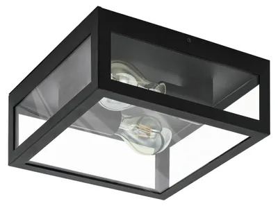 Produktbild von EGLO Amezola, 2 Glühbirne(n), E27, IP44, Schwarz