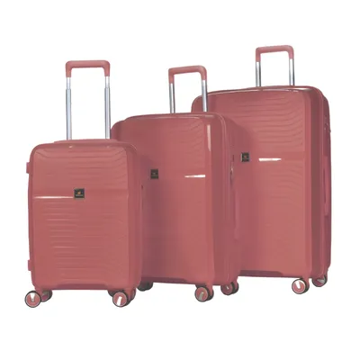 Produktbild von Hoffmanns Hartschalenkofferset 3-teilig in Rosegold - 360° Rollen & Teleskogriff