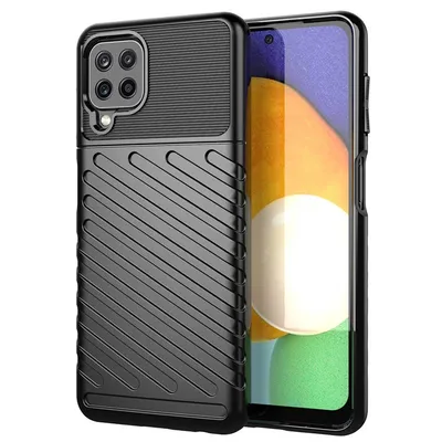Zdjęcie produktu dla Thunder Case elastyczne pancerne etui pokrowiec Samsung Galaxy A22 4G czarny