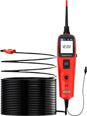 Image de Testeur automobile électrique 12 V-24 V - Avec multimètre et outil de diagnostic - Rouge