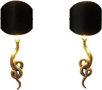 Image de Wandleuchten Wandleuchter Design Wandlampen Wandleuchter Schlangen Gold