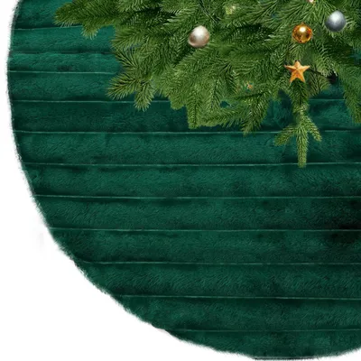 Weihnachtsbaumdecke Kunstfell grün 90 cm Ø