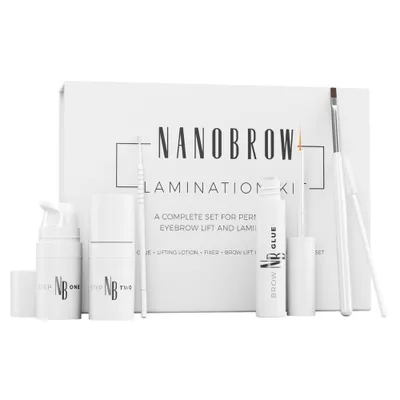 Image de Kit de lamination pour sourcils Nanobrow - styling professionnels des sourcils à domicile, kit de lamination DIY