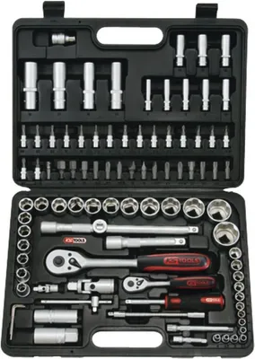 Productafbeelding van KS Tools doosset met dopsluitingen, 1/4" en 1/2", 94-delig, modelnummer 911.0694