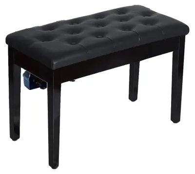 Image de Tabouret de piano, dimensions 76 cm x 36 cm x 50 cm, similicuir, espace de rangement, montage facile, utilisation polyvalente