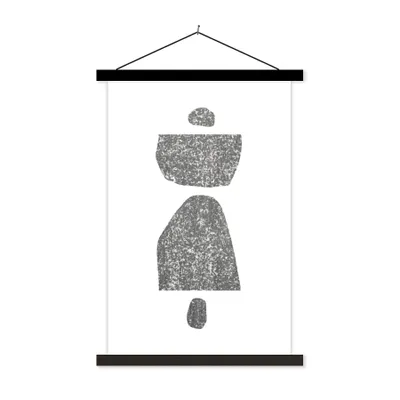 Produktbild von MuchoWow® Textilposter Minimalismus - Abstrakt - Design 120x180 cm mit schwarzem Rahmen - Fotos
