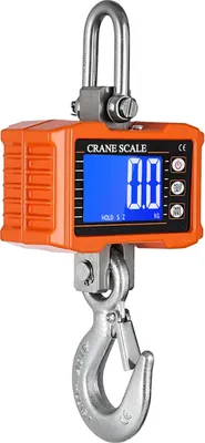 Produktbild von Digitale Hängewaage, maximale Kapazität 1000 kg, LCD-Hintergrundbeleuchtung Display,orange