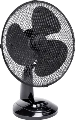 Produktbild von Bestron Mobiler Tischventilator Ø 35cm, kleiner Ventilator mit 3 Geschwindigkeitsstufen & 75° Oszillation-Funktion, Höhe: 35 cm, 40W, Farbe: Schwarz
