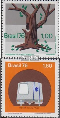 Produktbild von Briefmarken Brasilien 1976 Mi 1559,1561 (kompl.Ausg.) postfrisch Umweltschutz