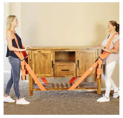 Produktbild von HENGBIRD Tragegurte für Umzüge: 2 Personen Tragegurt, Transportgurt, Hebegurt für ergonomisches und einfaches Heben von Gegenständen und Möbeln. Tragegurte für den täglichen Gebrauch mit Möbeln