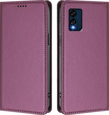 Produktbild von Handyhülle für BLU View Speed 5G, Kunstleder Klapphülle Stoßfeste Magnetische Hülle mit Ständer Lila
