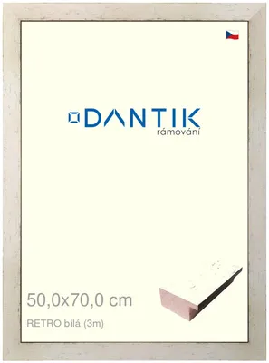 Obrázek produktu pro DANTIK rámeček 50x70 | RETRO bílá (Plexi Čiré)