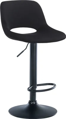 Produktbild von CLP Barhocker Camden Samt drehbar und höhenverstellbar schwarz Material Gestell Metall matt schwarz