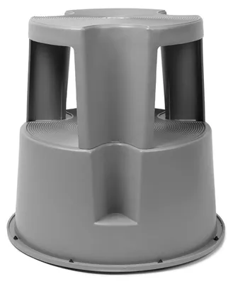Trittroller mit 2 Stufen, 21 cm, bis 150 kg, rutschfest, grau