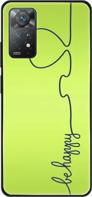 Produktbild von König Design Hülle kompatibel mit Xiaomi Redmi Note 11E Pro Kunststoff Soft Handyhülle - Handy Case Be Happy Grün