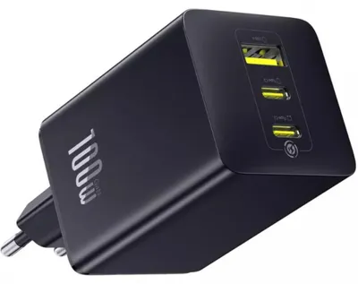 Immagine prodotto di BASEUS 100W caricatore rapido USB-C/A per laptop e telefoni cellulari, spina UE