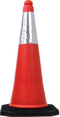 Produktbild von Rot - weißer Leitkegel  -  Pylon Weiß & Rot  x  x 750 mm - Weiß & Rot - Polyethylene (PE) - In -  & Outdoor - Nutzung - TC - 002