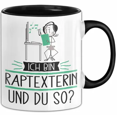 Produktbild von Raptexterin Tasse Geschenk Ich Bin Raptexterin Und Du So Geschenkidee Lustiger Spruch Becher (Schwarz)