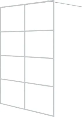 Image de vidaXL Paroi de douche pour passage piétonnier blanc 140x195 cm ESG-verre clair
