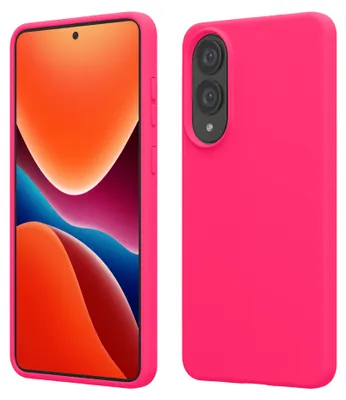 Produktbild von kwmobile Handyhülle für Samsung Galaxy S25 Edge Hülle - Case Silikon - Kabelloses Laden - Schutzhülle Cover in Neon Pink